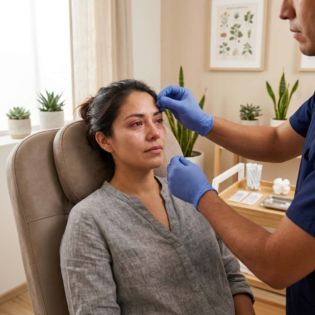 Tratamiento para conjuntivitis alérgica con acupuntura