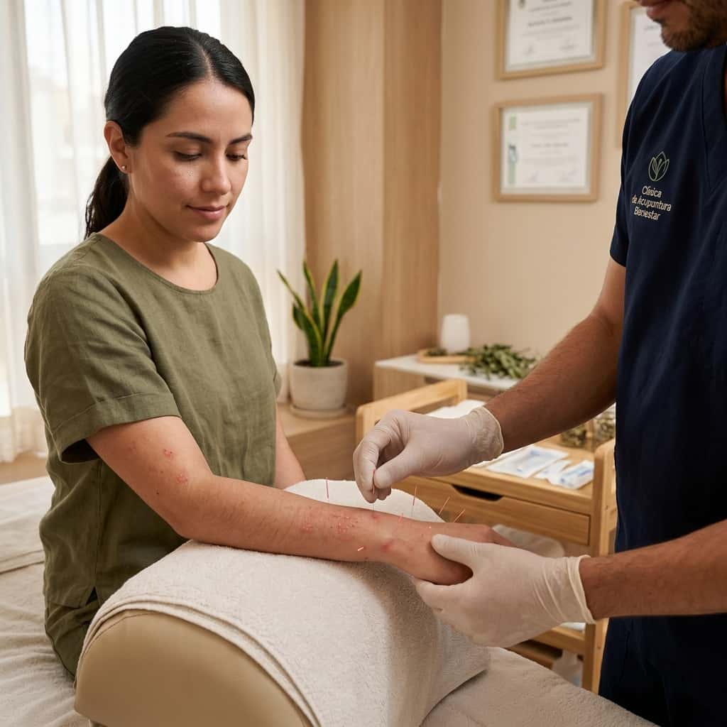 Tratamiento para dermatitis alérgica con acupuntura