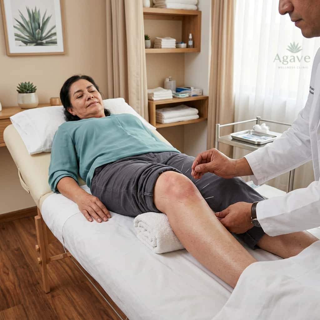 Tratamiento para dolor de rodilla con acupuntura