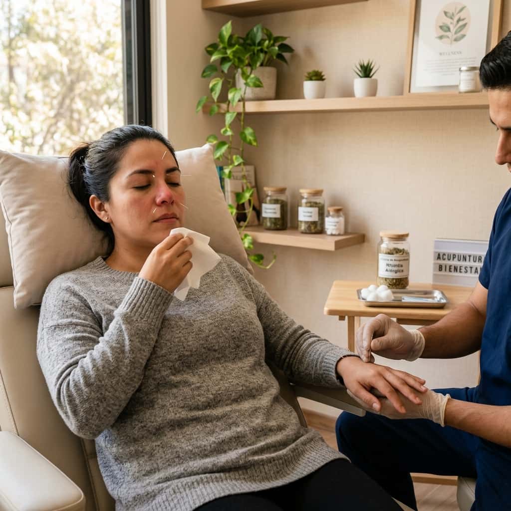 Tratamiento para rinitis alérgica con acupuntura